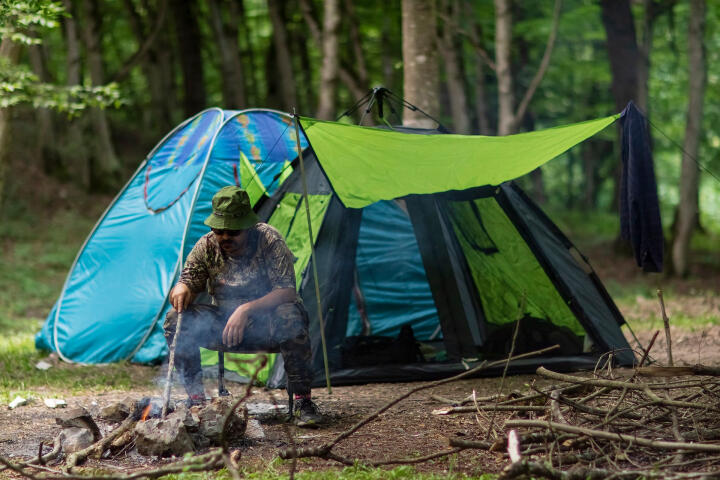 tent in forest
