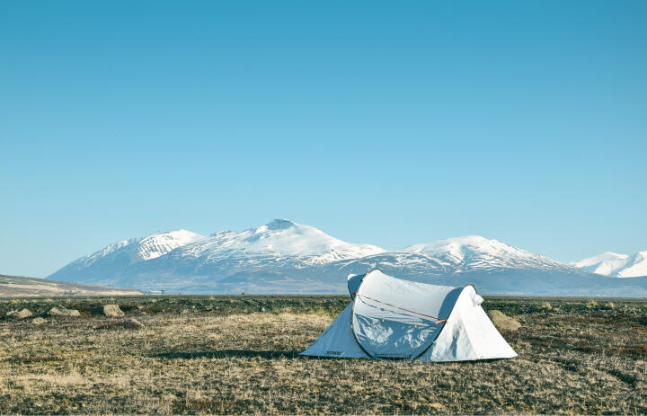 tent in mountains